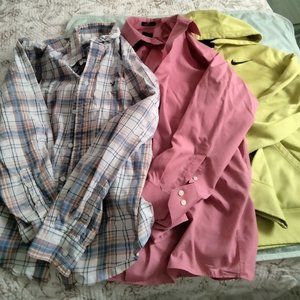 3 long sleeved shirts Nike Am. Eagle  hoodie men's size Medium M 16 neck